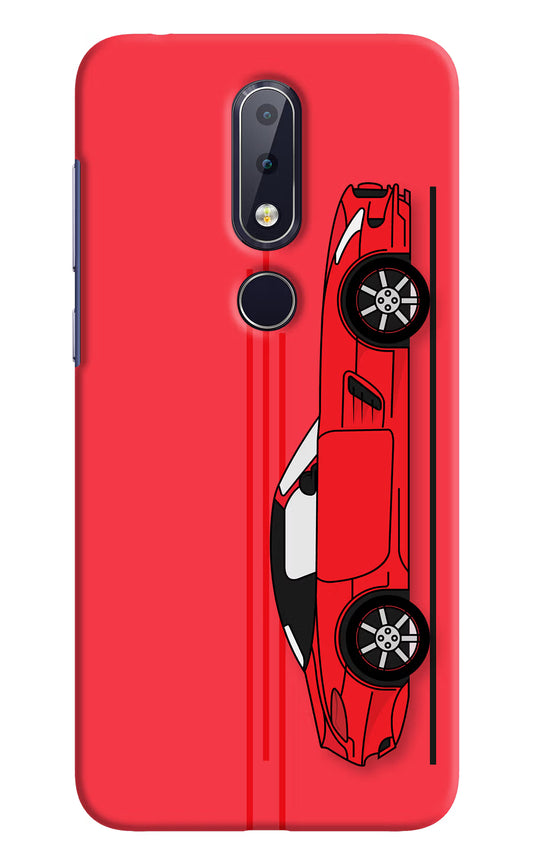 Red Velocity Nokia 6.1 plus Hard Case Back Cover by Casekaro