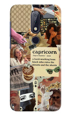 Capricorn Zodiac Nokia 6.1 plus Hard Case Back Cover by Casekaro
