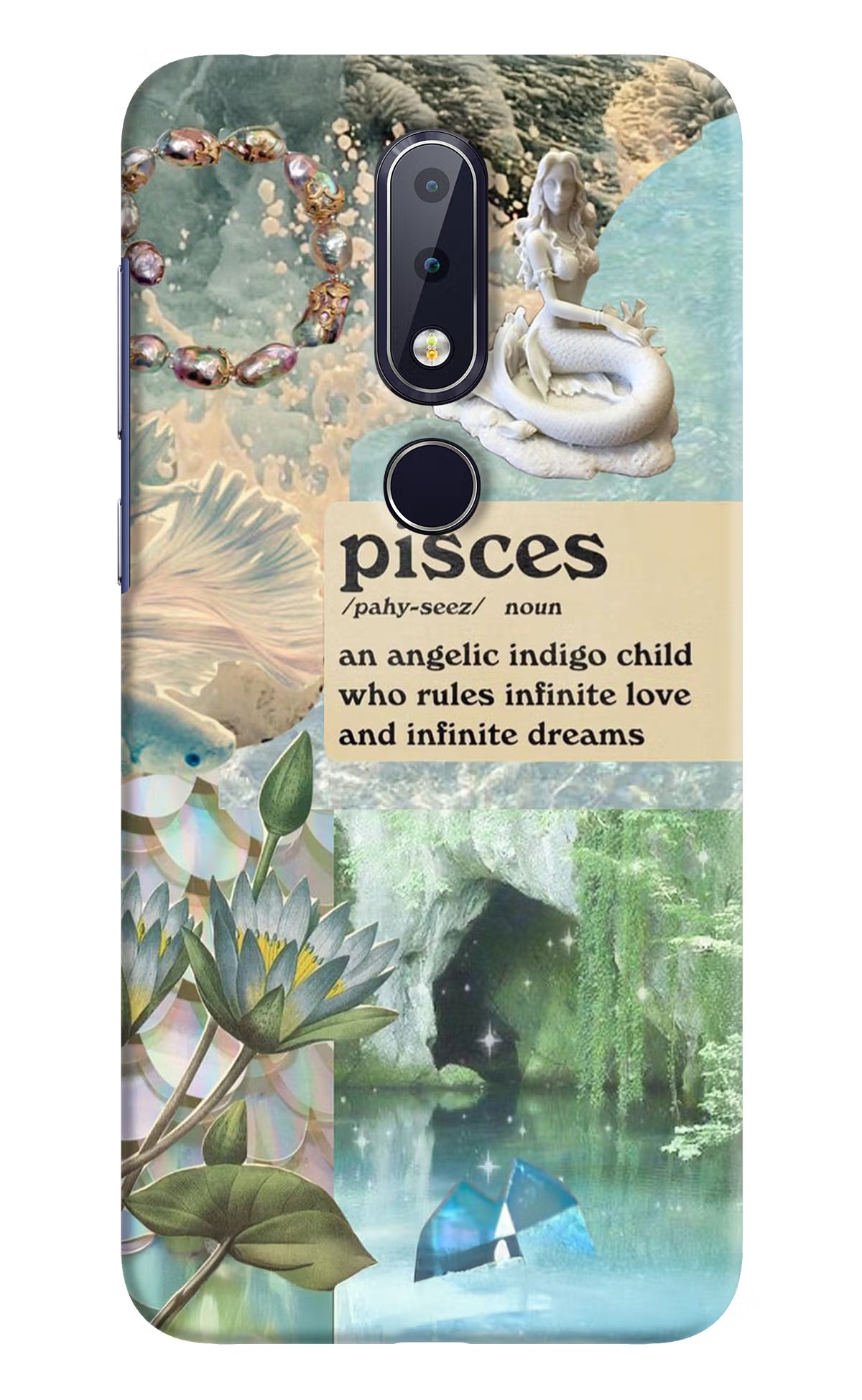 Pisces Zodiac Nokia 6.1 plus Hard Case Back Cover by Casekaro