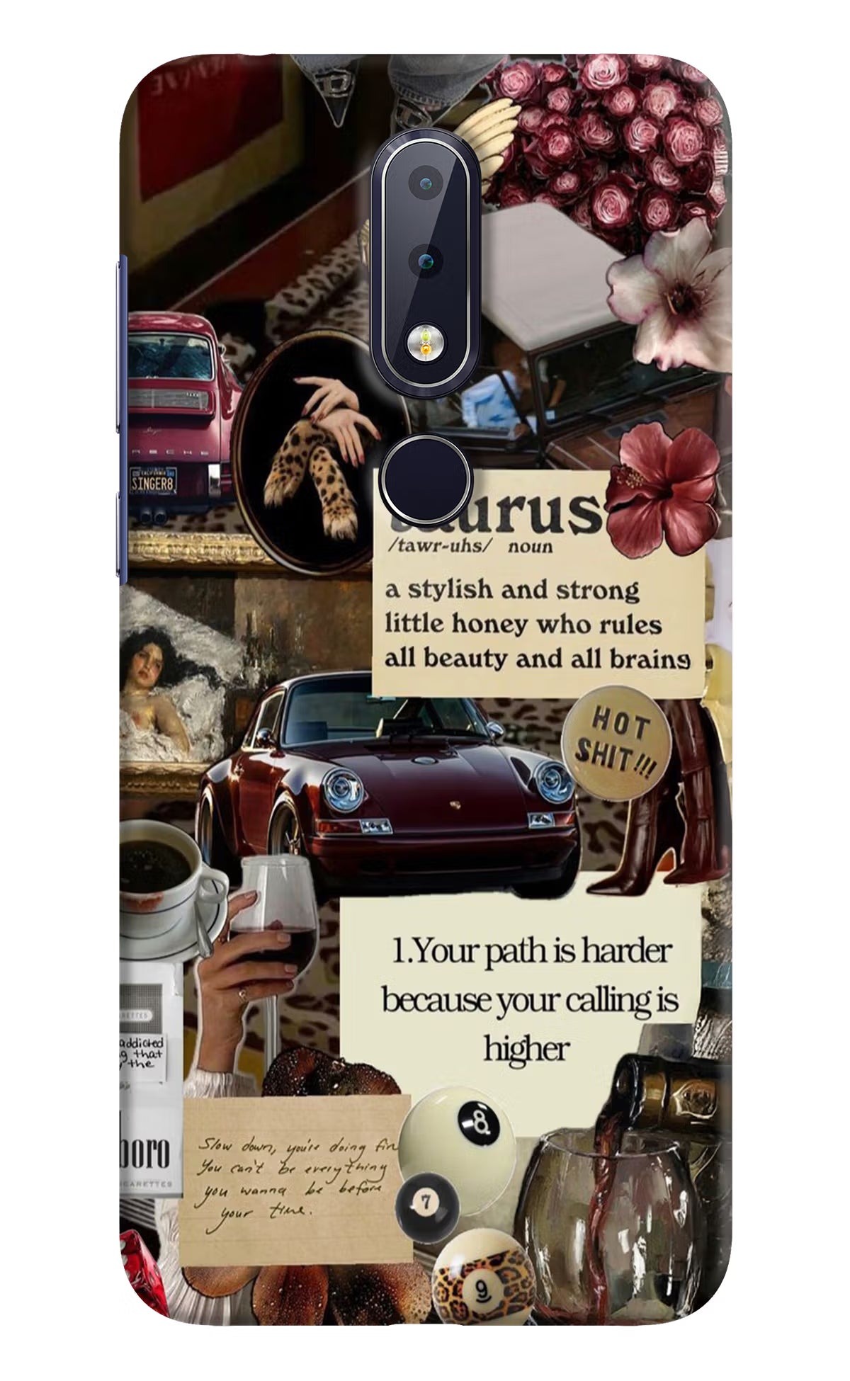 Taurus Zodiac Nokia 6.1 plus Hard Case Back Cover by Casekaro