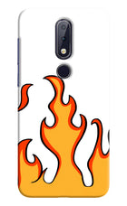 Fired Up – White Nokia 6.1 plus Hard Case Back Cover by Casekaro