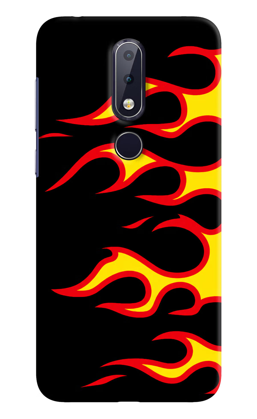 Side Sweep Flames Nokia 6.1 plus Back Cover, Hard case