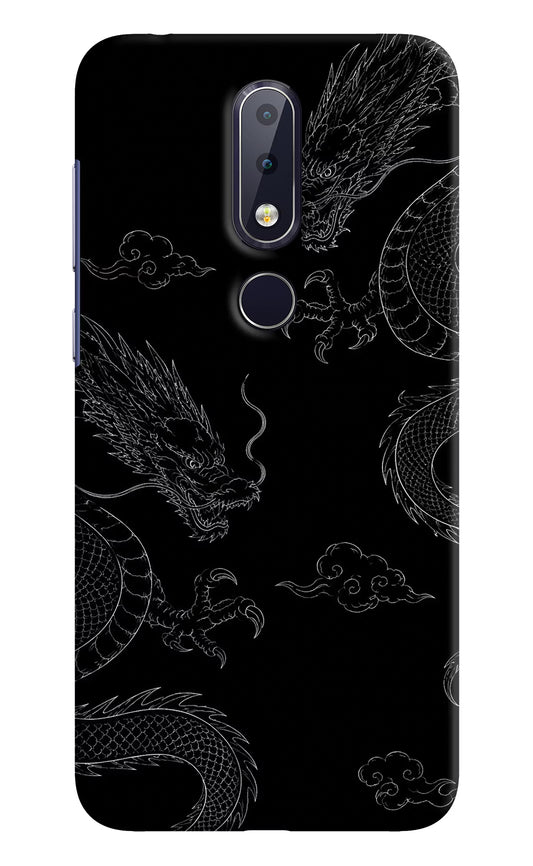 Twin Dragons Nokia 6.1 plus Hard Case Back Cover by Casekaro