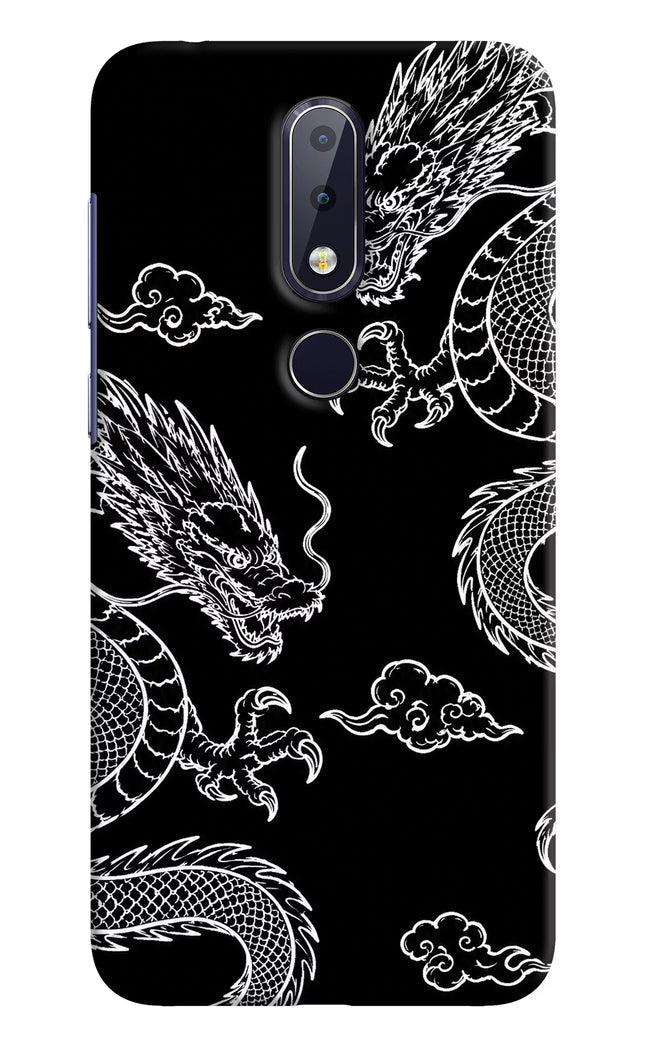 Twin Dragons Nokia 6.1 plus Hard Case Back Cover by Casekaro