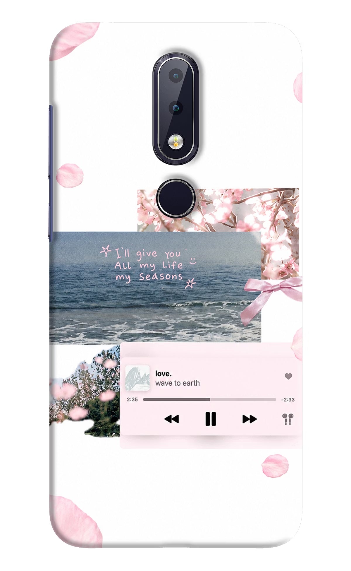 Wave to earth Nokia 6.1 plus Back Cover