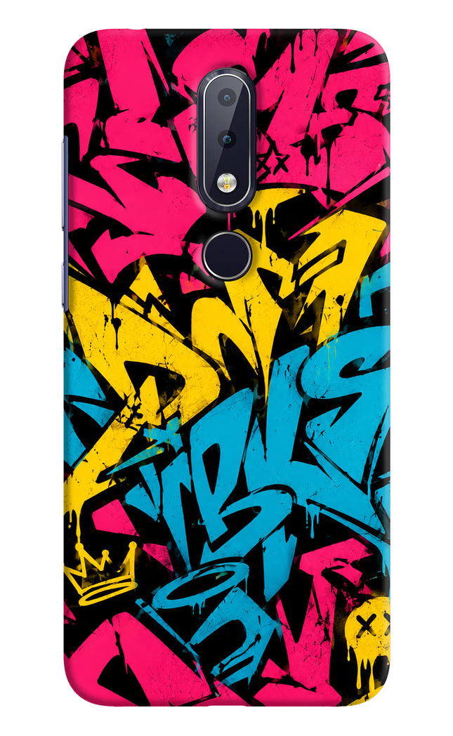 Graffiti Vibe Nokia 6.1 plus Hard Case Back Cover by Casekaro