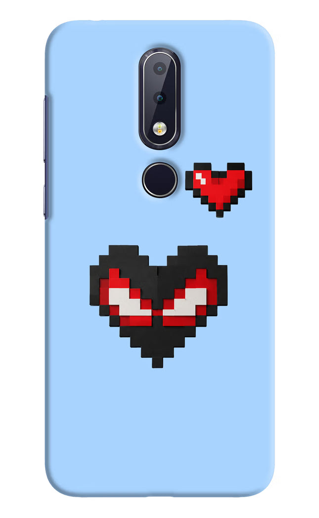 Peter Heart Nokia 6.1 plus Hard Case Back Cover by Casekaro