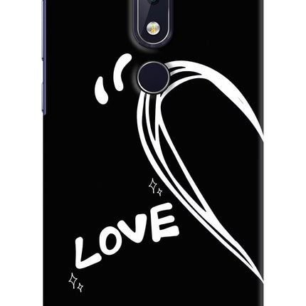 Love Line Nokia 6.1 plus Hard Case Back Cover by Casekaro