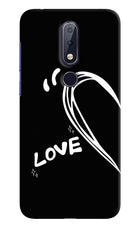 Love Line Nokia 6.1 plus Hard Case Back Cover by Casekaro