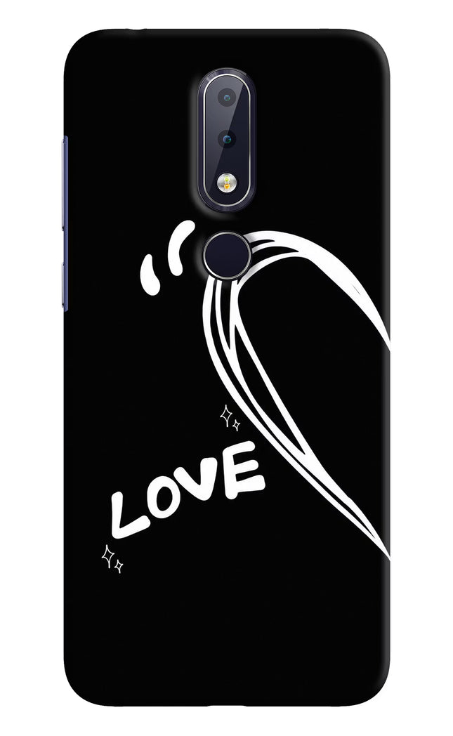 Love Line Nokia 6.1 plus Hard Case Back Cover by Casekaro