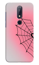 Pink Web Nokia 6.1 plus Hard Case Back Cover by Casekaro