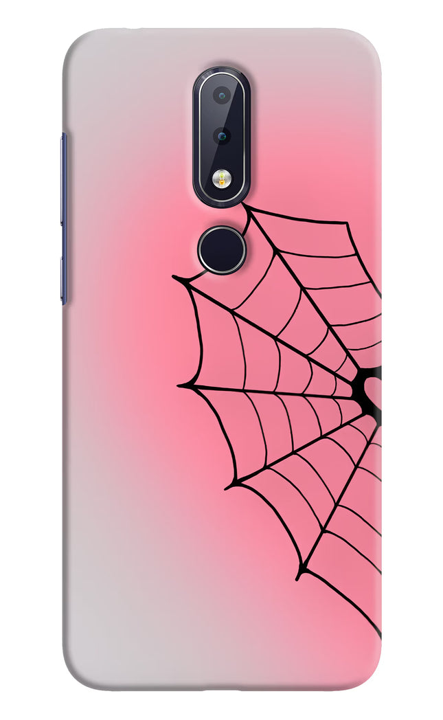 Pink Web Nokia 6.1 plus Hard Case Back Cover by Casekaro