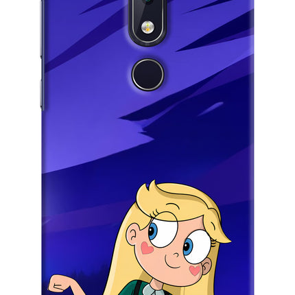 Star Glow Nokia 6.1 plus Hard Case Back Cover by Casekaro