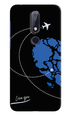 Love Orbit Nokia 6.1 plus Hard Case Back Cover by Casekaro