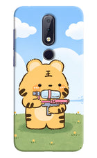 Tiger Treat Nokia 6.1 plus Hard Case Back Cover by Casekaro