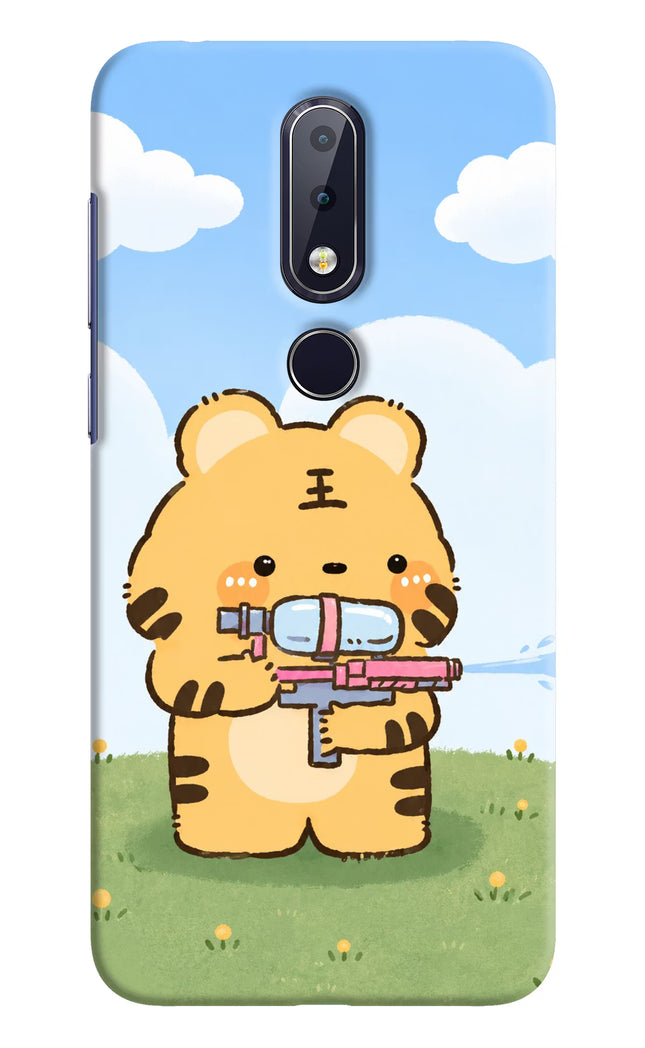 Tiger Treat Nokia 6.1 plus Hard Case Back Cover by Casekaro