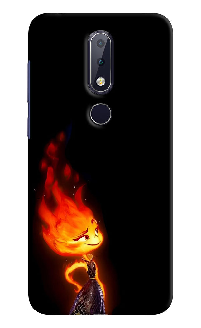 Ember Flame Nokia 6.1 plus Hard Case Back Cover by Casekaro
