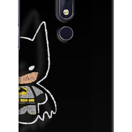 Bat Kitty Nokia 6.1 plus Hard Case Back Cover by Casekaro