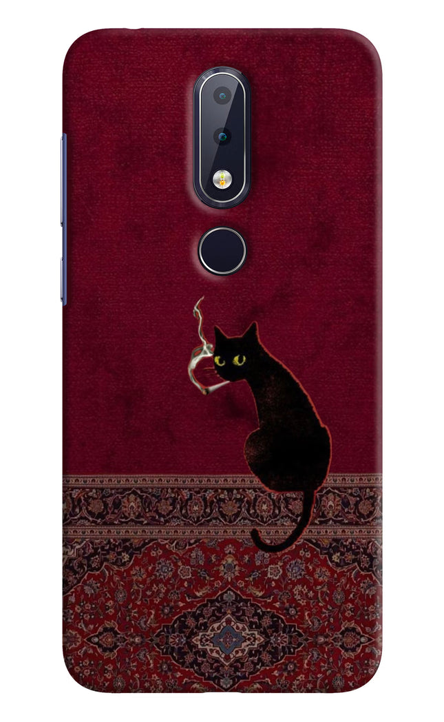 Midnight Cat Nokia 6.1 plus Hard Case Back Cover by Casekaro