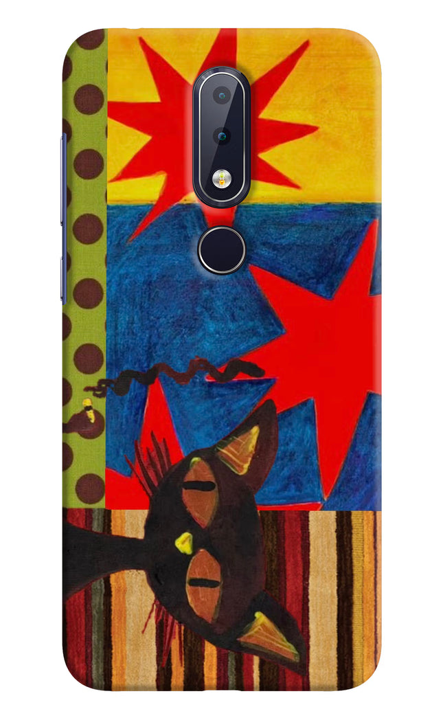 Pop Cat Nokia 6.1 plus Hard Case Back Cover by Casekaro