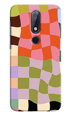 Wavy Grid Nokia 6.1 plus Hard Case Back Cover by Casekaro