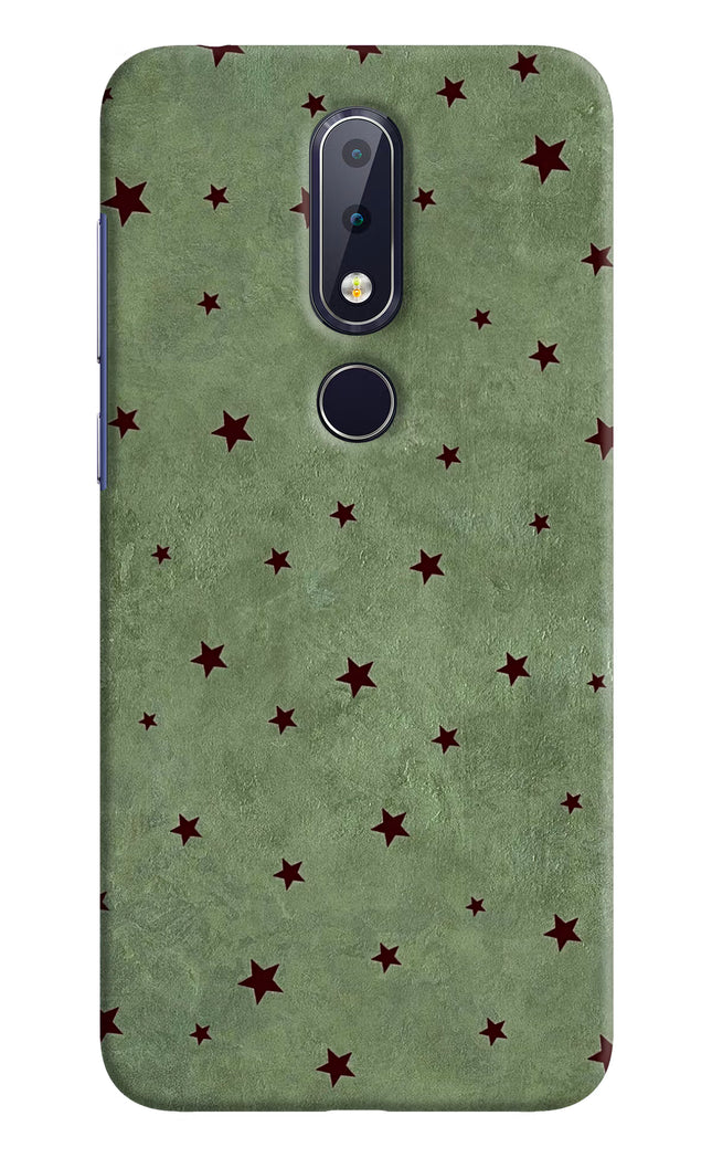 Green Stars Nokia 6.1 plus Hard Case Back Cover by Casekaro