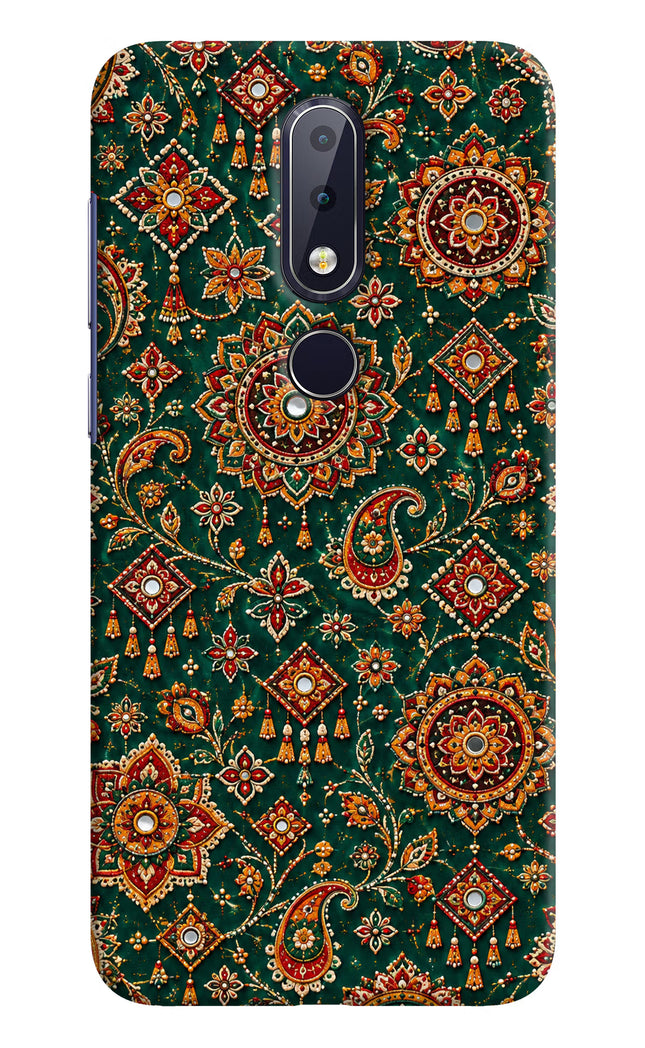 Green Pataka Nokia 6.1 plus Hard Case Back Cover by Casekaro