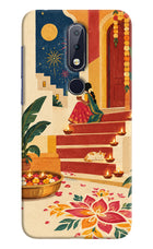 Diwali Rangoli Nokia 6.1 plus Back Cover