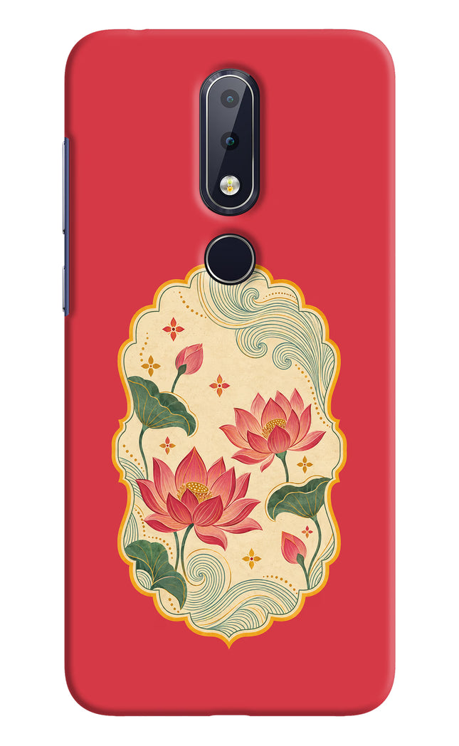 Pink Lotus Nokia 6.1 plus Back Cover
