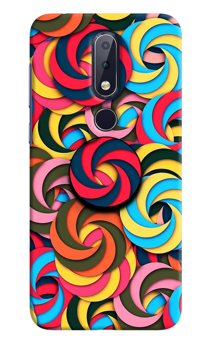 Spiral Pattern Nokia 6.1 plus Pop Case, Hard case