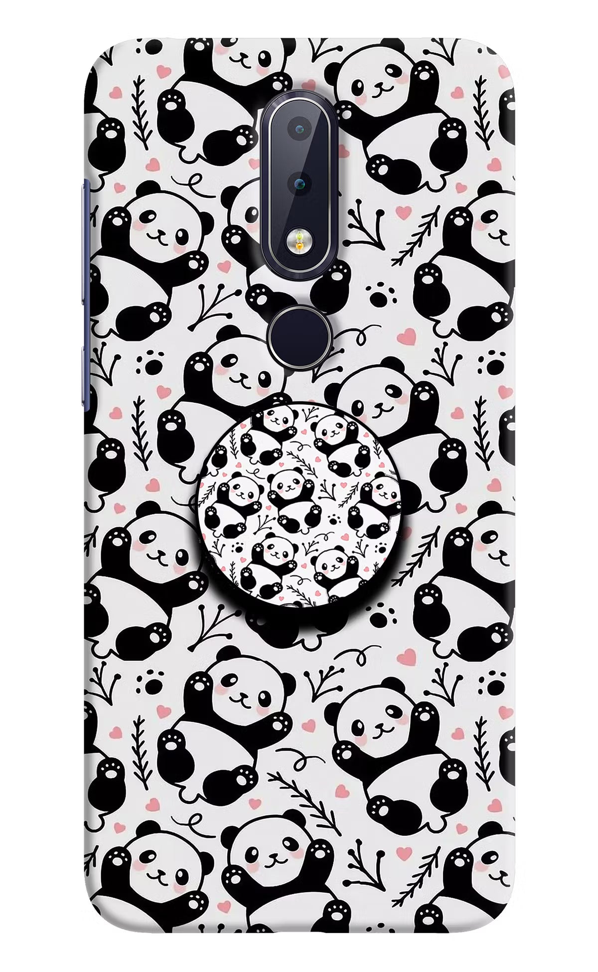 Cute Panda Nokia 6.1 plus Pop Case by Casekaro