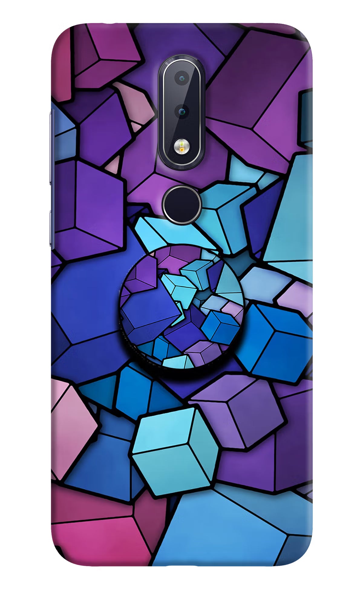 Cubic Abstract Nokia 6.1 plus Pop Case by Casekaro