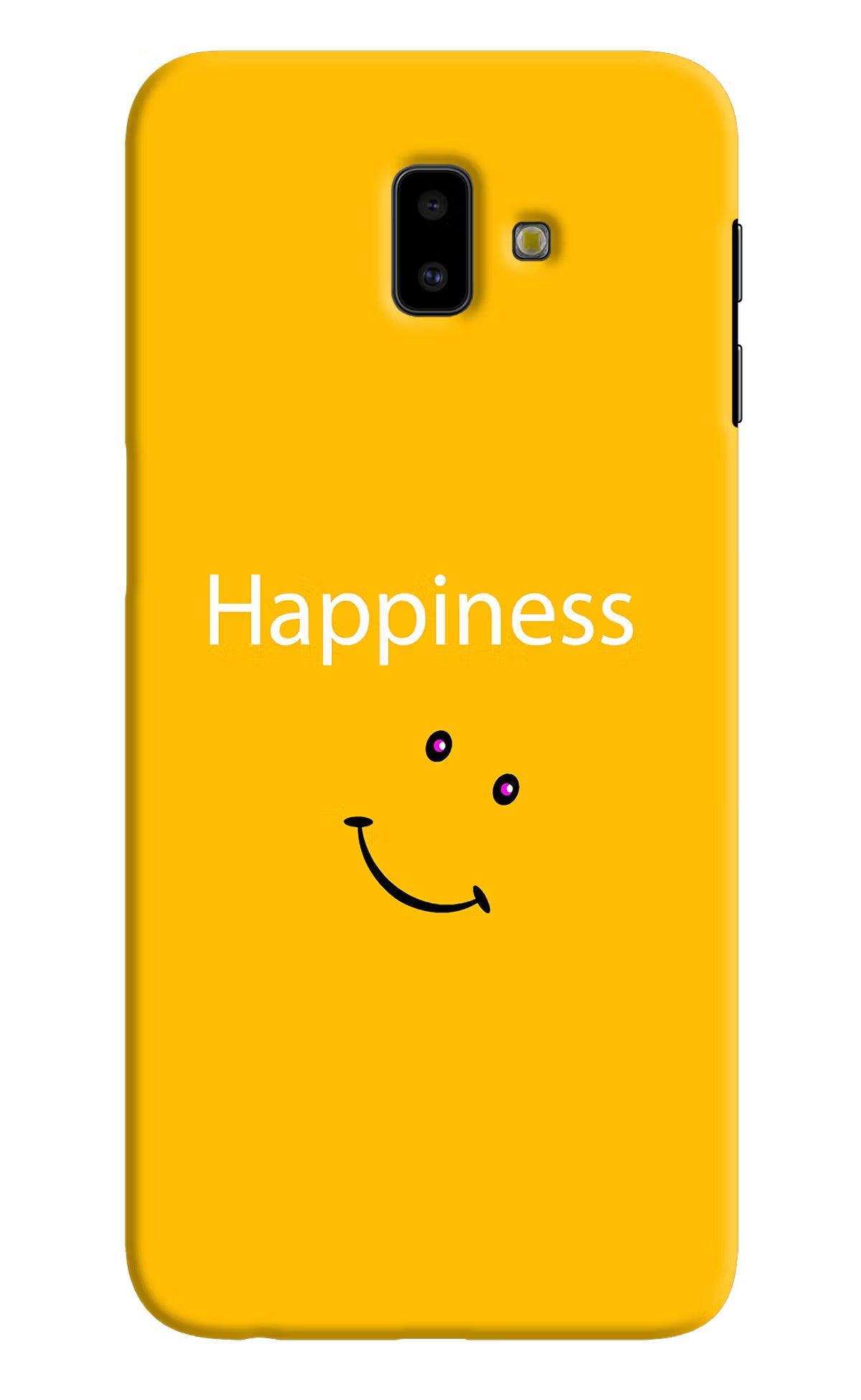 Happiness With Smiley Samsung J6 plus Hard Case Back Cover by Casekaro