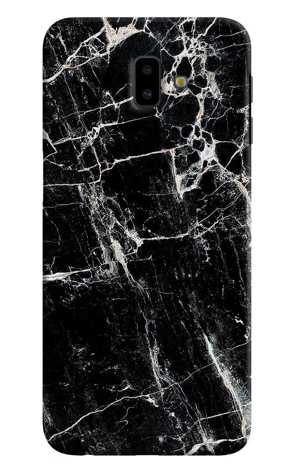 Black Marble Texture Samsung J6 plus Hard Case Back Cover by Casekaro