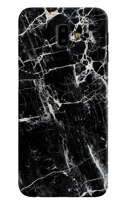 Black Marble Texture Samsung J6 plus Hard Case Back Cover by Casekaro