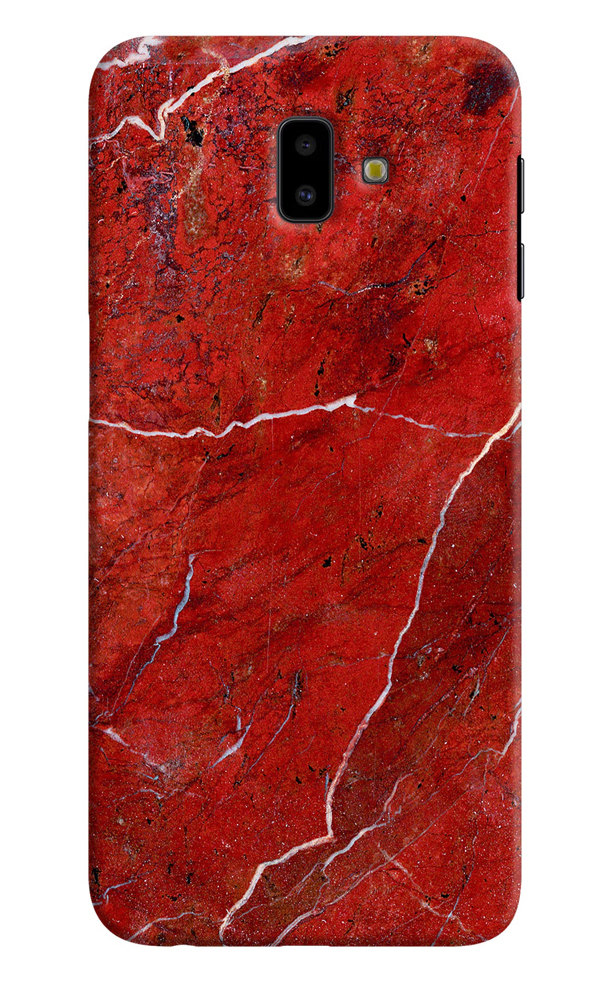 Red Marble Design Samsung J6 plus Hard Case Back Cover by Casekaro