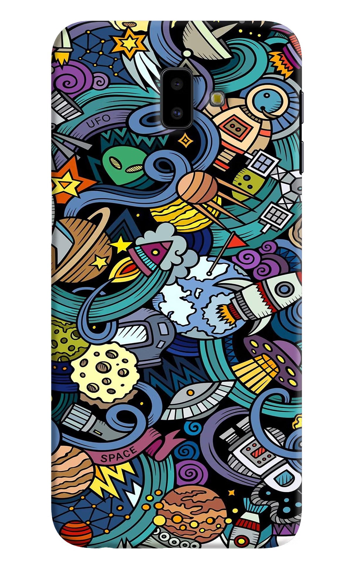 Space Abstract Samsung J6 plus Hard Case Back Cover by Casekaro