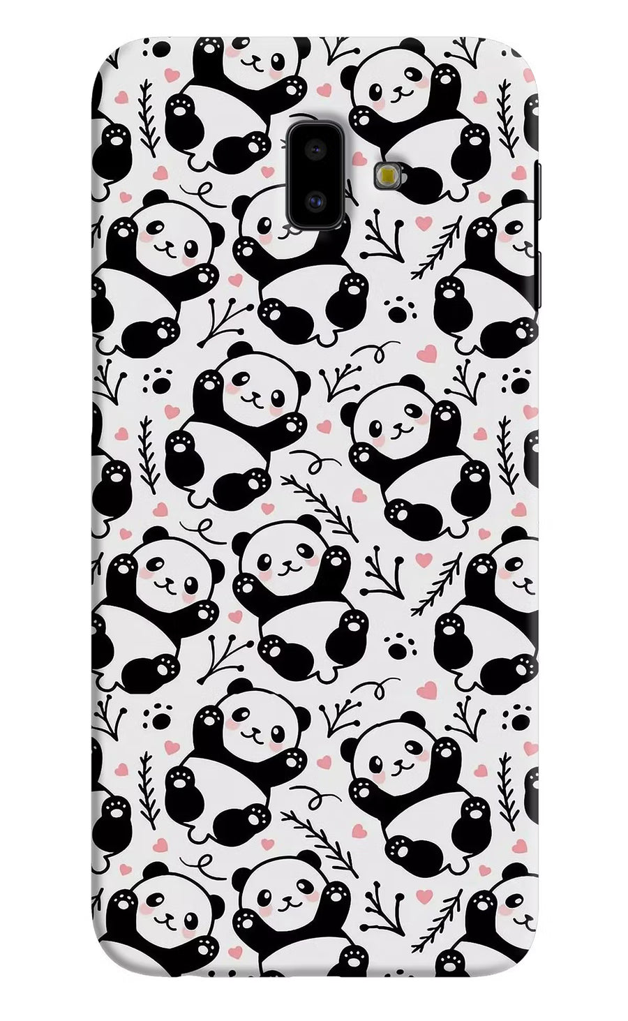 Cute Panda Samsung J6 plus Back Cover, Hard case
