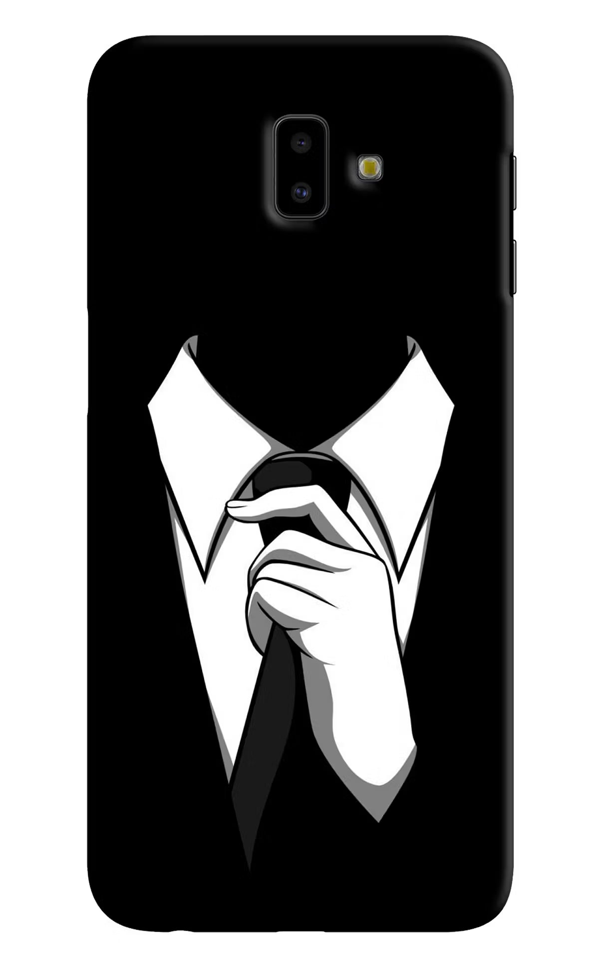 Black Tie Samsung J6 plus Hard Case Back Cover by Casekaro