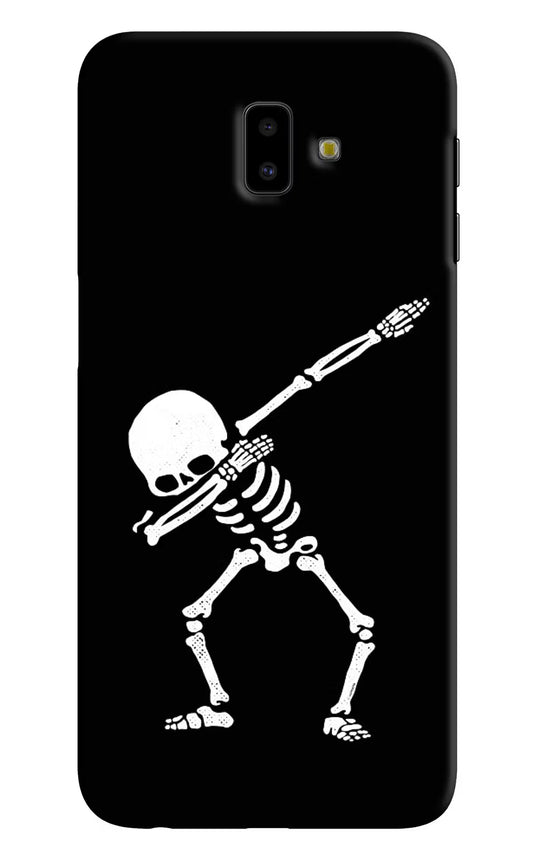 Dabbing Skeleton Art Samsung J6 plus Hard Case Back Cover by Casekaro