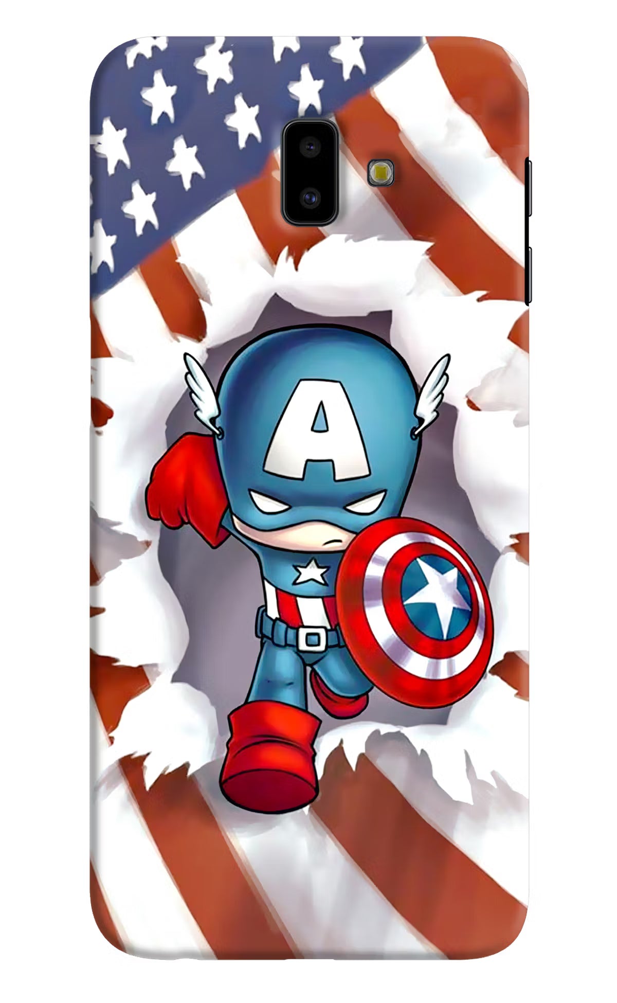 Captain America Samsung J6 plus Hard Case Back Cover by Casekaro