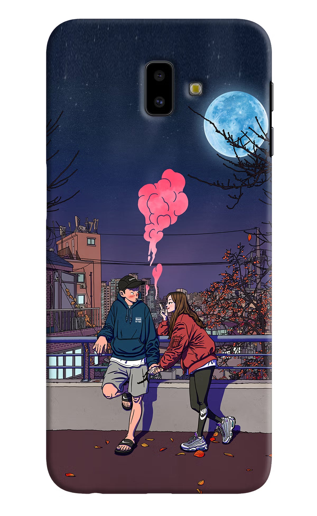 Chilling Couple Samsung J6 plus Hard Case Back Cover by Casekaro