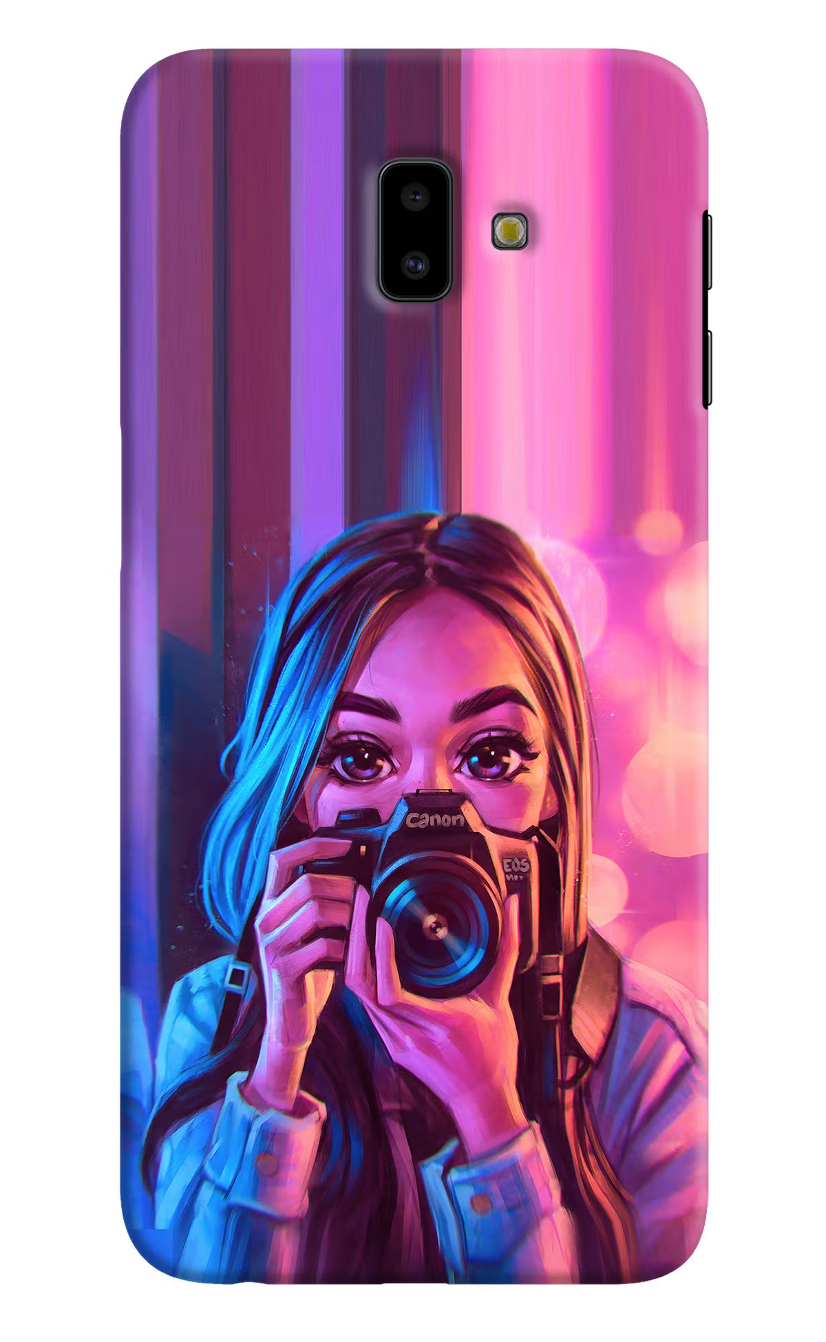 Girl Photographer Samsung J6 plus Hard Case Back Cover by Casekaro
