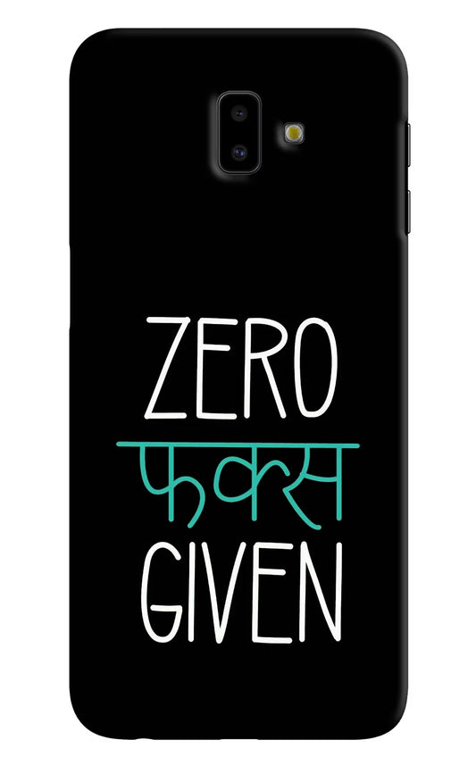 Zero Fucks Given Samsung J6 plus Hard Case Back Cover by Casekaro