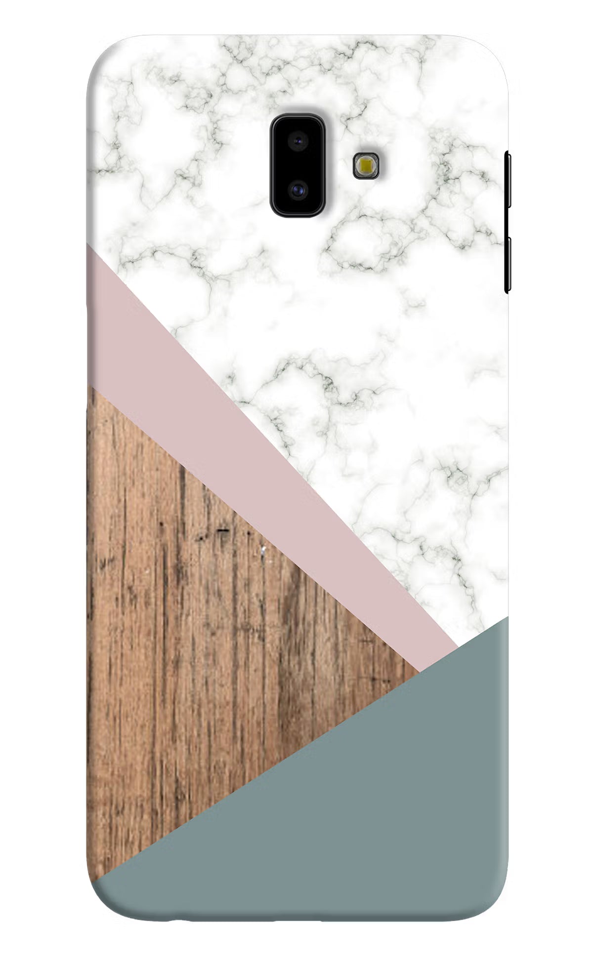 Marble wood Abstract Samsung J6 plus Hard Case Back Cover by Casekaro