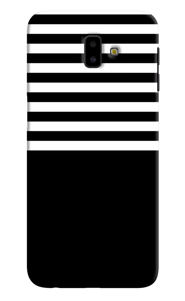 Black and White Print Samsung J6 plus Hard Case Back Cover by Casekaro