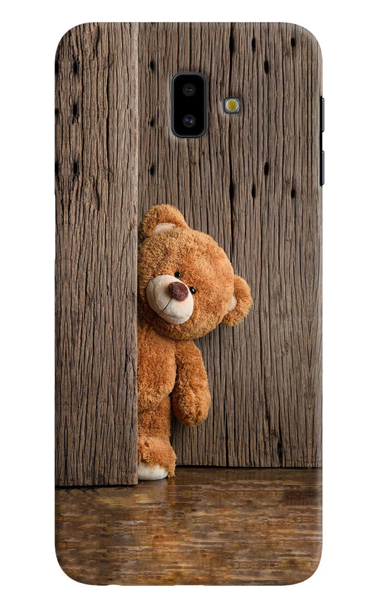 Teddy Wooden Samsung J6 plus Hard Case Back Cover by Casekaro