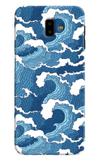 Blue Waves Samsung J6 plus Hard Case Back Cover by Casekaro