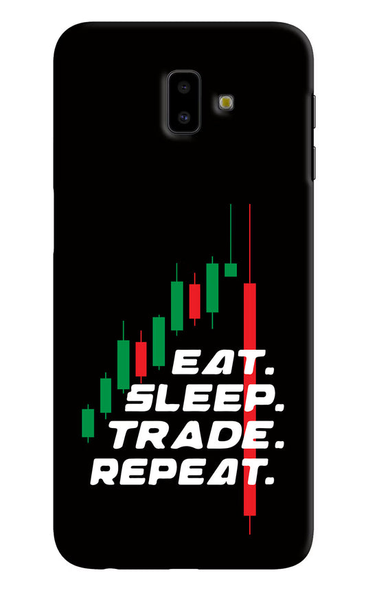 Eat Sleep Trade Repeat Samsung J6 plus Hard Case Back Cover by Casekaro
