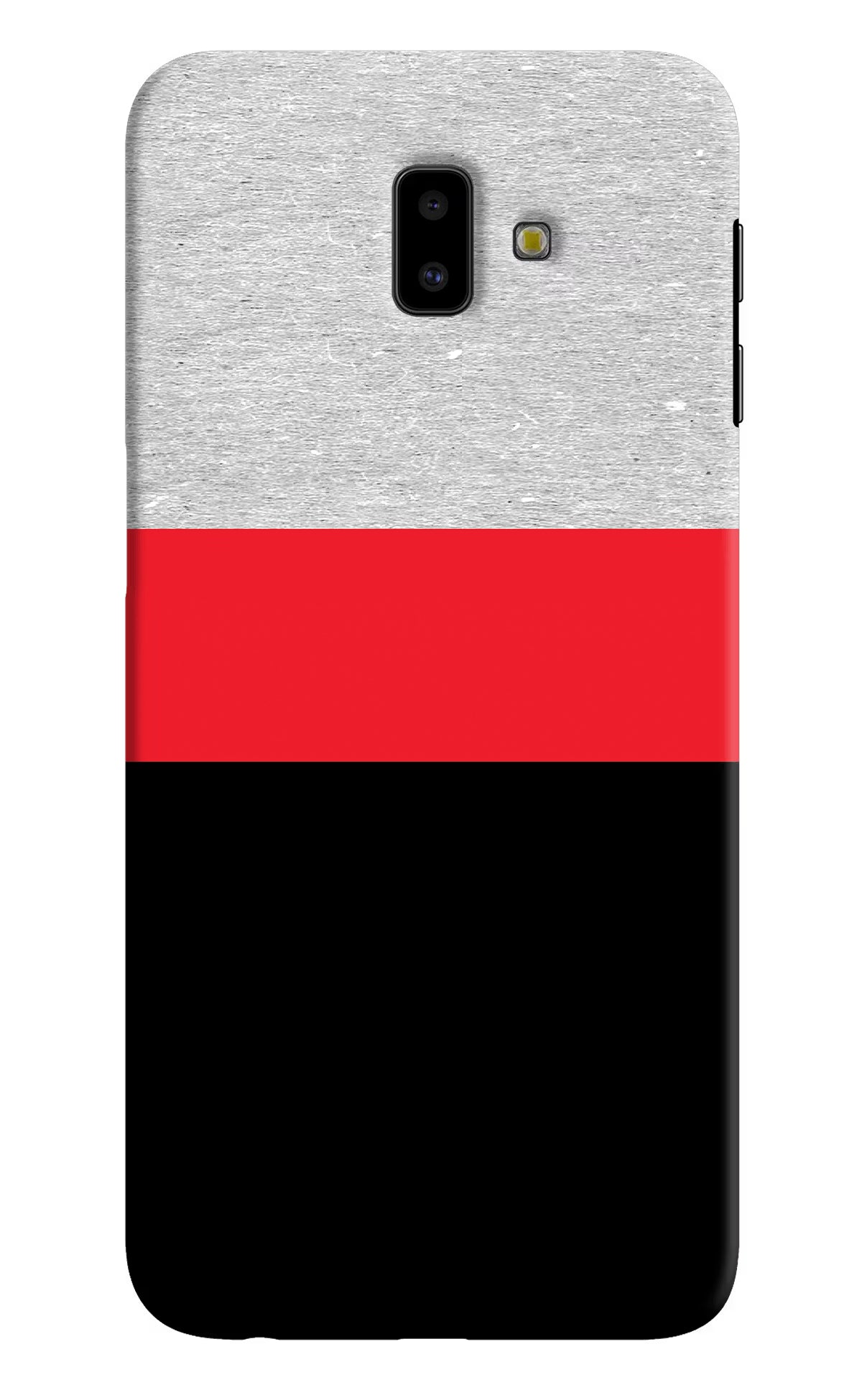 Tri Color Pattern Samsung J6 plus Hard Case Back Cover by Casekaro